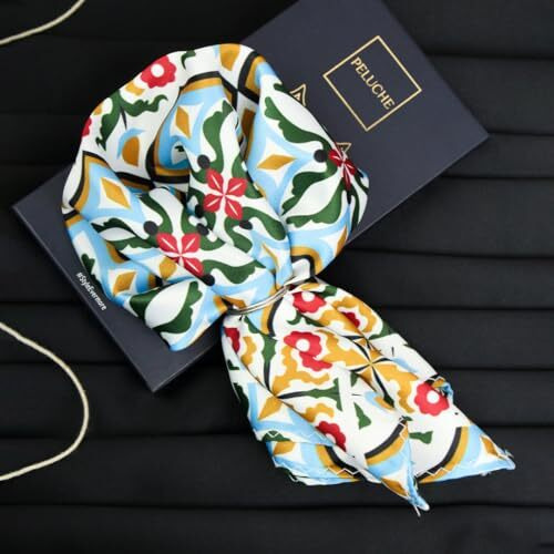 Peluche Celestial Bloom Multicolor Pocket Square For Men (14X14 Inches)