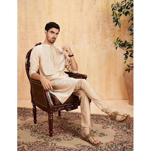Amazon Brand - Symbol Men's Kurtas (Sy-A22-Mna-Etk-04_Beige_L)