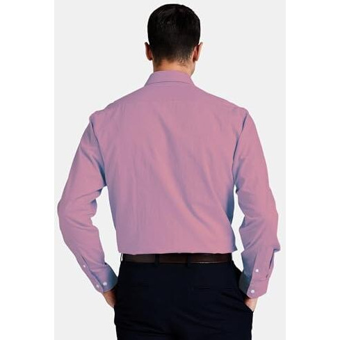Cb-Colebrook Men's Regular Fit Cotton Casual Shirt With Spread Collar & Full Sleeves (X-Large, Mauve)