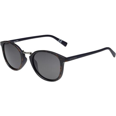Nautica Men's - Women's Brown Oval Polarized | 100% Uv Protection (Uv 400) Grey Lens Small Sunglass 3620P 255 51 S