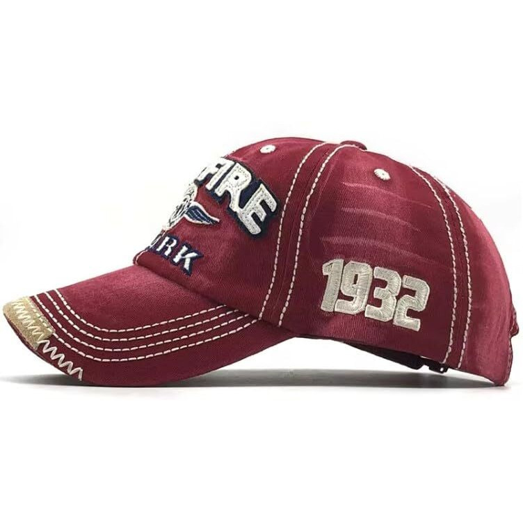 Handcuffs Cotton Baseball Cap With Buckle Closure Unisex Casual Sports Caps (Red)