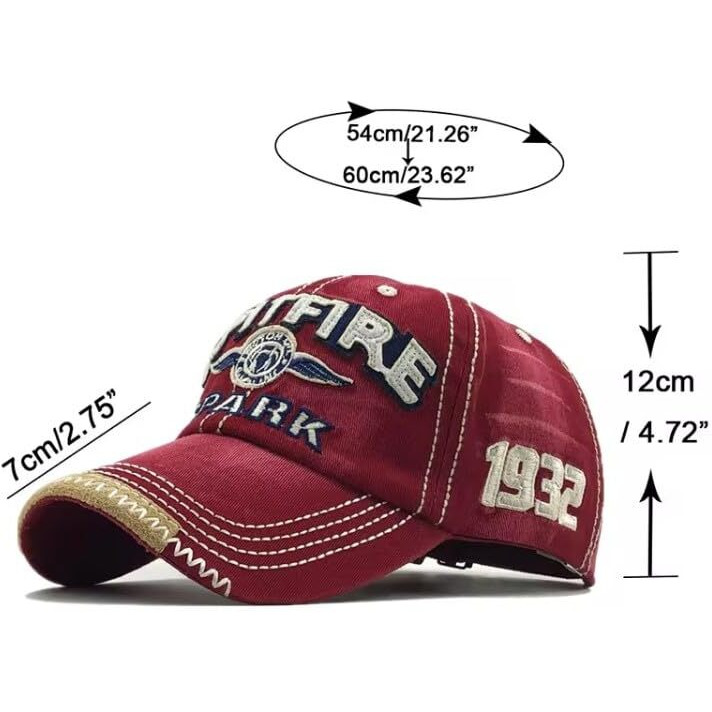Handcuffs Cotton Baseball Cap With Buckle Closure Unisex Casual Sports Caps (Red)