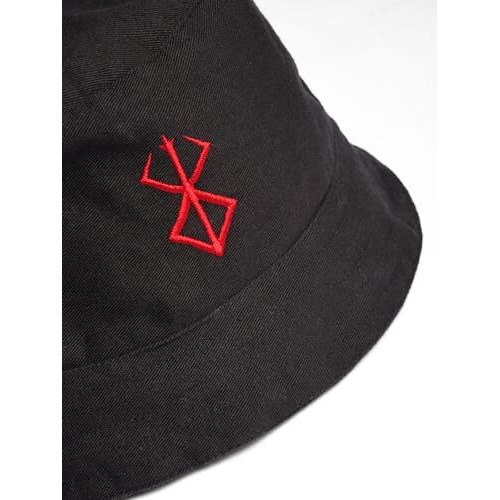 Comicsense.Xyz Unisex Berserk Anime Inspired Sacrifice Bucket Hat, Anime Embroidered Hat For Men And Women Black