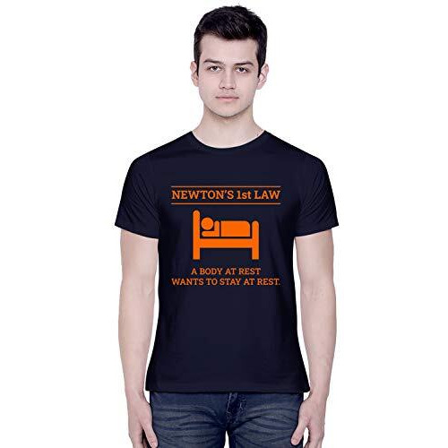 Creativit Graphic Printed T-Shirt For Unisex Funny Quotes Tshirt | Casual Half Sleeve Round Neck T-Shirt | 100% Cotton | D00306-256_Navy Blue_X-Large