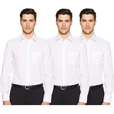 3Pk Slim Fit Long Sleeve Shirts T112310Swhite (M)