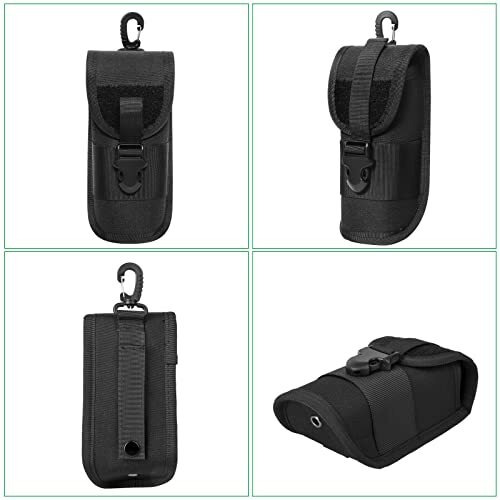 Portable 1000D Nylon Eyeglasses Case With Buckle Hard Shell Sunglasses Shockproof Protective Outdoor Storage Box (Black)