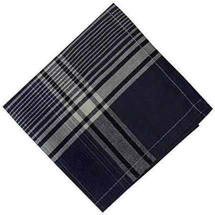 S4S Men's 100% Cotton Premium Multicolor Assorted Handkerchiefs/Hankies (Dark Color Checks_48Cm X 48Cm_Pack Of 6)