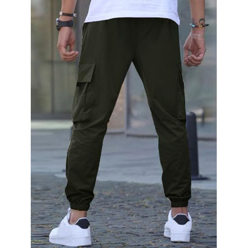 Tagdo Men's Classic Track Pants (Pant-5157-Olive-36_Olive