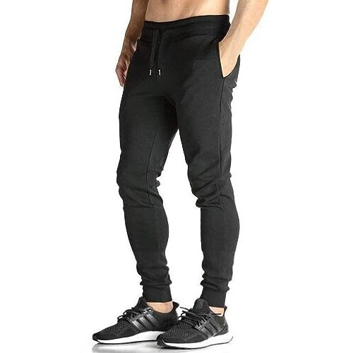 Peppyzone Slim Fit Track Pant For Men With Zip Pocket (Xl, Black2)