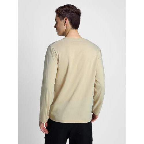Veirdo Pure 100% Cotton Regular Fit Solid Plain Henley Neck Full Sleeve T-Shirt For Men & Boys (Po2_Hnly_13Sw_17Cr_Xxl)