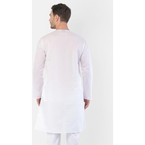 Vastramay Men's White Cotton Addi Kurta_Vasmk123_42