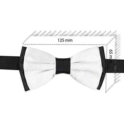 Peluche Essentials Premium Bowtie For Men- Comes In A Gift Box (Twining Double Fold- White)