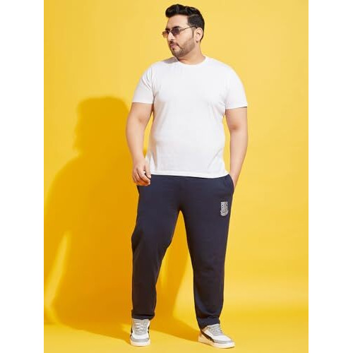 Bigbanana Men's Regular Fit Trackpants (Oxn-Navy,Blue,3Xl)