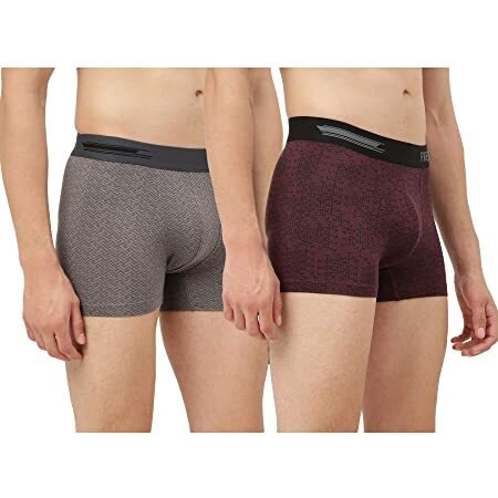 Freecultr Men's Printed Underwear Anti Bacterial Trunk - Non Itch No Chaffing Sweat Proof