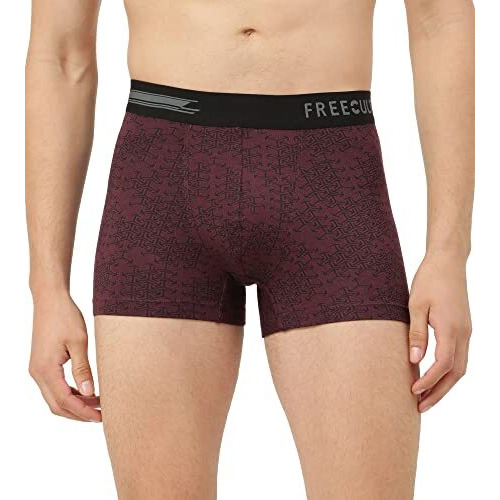 Freecultr Men's Printed Underwear Anti Bacterial Trunk - Non Itch No Chaffing Sweat Proof
