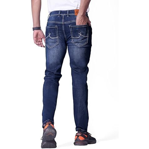 Laxen Men's Regular Fit Stretchable Denim Jeans  Comfortable Casual Wear For Everyday Style (In, Numeric, 32, Regular, Standard, Blue)