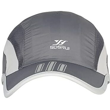 Isweven Printed Summer Breathable Mesh Baseball Cap Quick Drying Hats For Men Outdoor Light Weight Uv Protection Cap (Grey, 8009C)