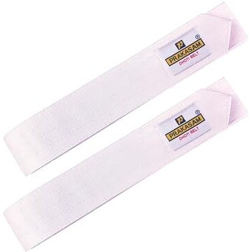 Prakasam Cotton Men's Welcro Dhoti White Color Belt (Large-1.60 Meter) (Pack Of 2)