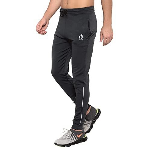 Blue Star Shark Men's Lycra Stretchable Joggers | Regular Fit, Stylish Slim Track Pants With Elastic Waistband  Comfortable For Gym, Sports, Running, Casual Wear & Nightwear (Size-Xxl, Grey)