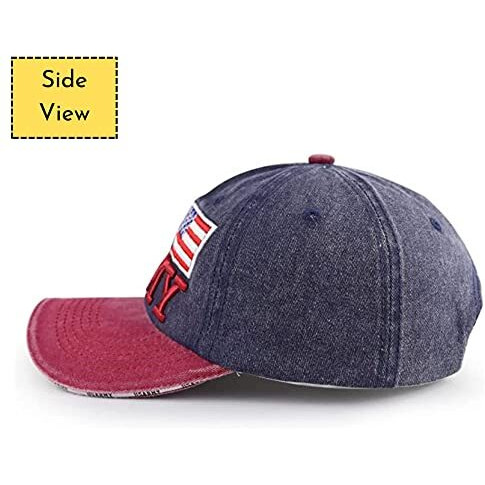 Aavjo Men's Cotton Cap (Pack Of 1) (Us-Army_Denim Blue_Free Size)
