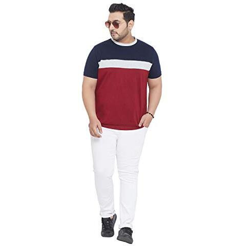 Bigbanana Men's Regular Fit Round Neck (Ella,Maroon,3Xl)