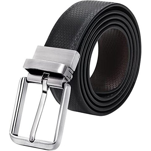 Auraki Vegan Leather Reversible Formal Belt For Men/Boys(Color-Black & Brown||Ark-Bl-02)