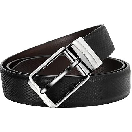 Auraki Vegan Leather Reversible Formal Belt For Men/Boys(Color-Black & Brown||Ark-Bl-02)