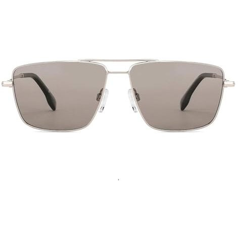 John Jacobs Polarized And 100% Uv Protected | Silver-Grey Full Rim Square | Stylish & Premium Sunglasses | For Men & Women | Medium | Jj S13146