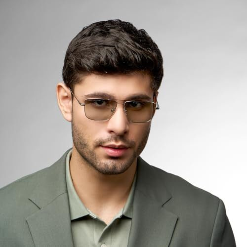 John Jacobs Polarized And 100% Uv Protected | Silver-Grey Full Rim Square | Stylish & Premium Sunglasses | For Men & Women | Medium | Jj S13146