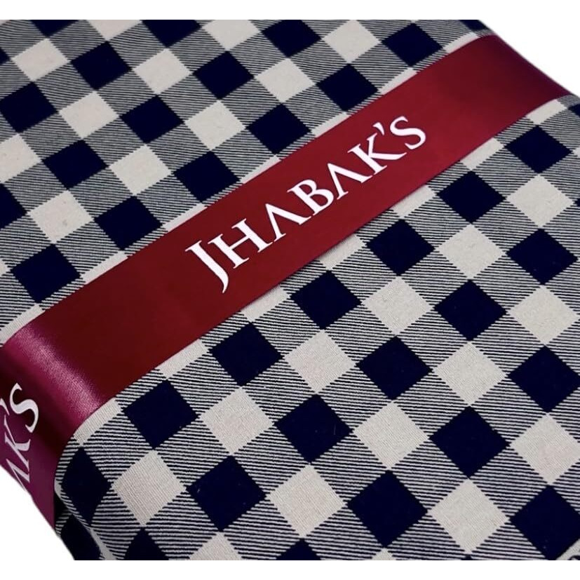 Jhabak's Unstitched 100% Pure Cotton Checks Shirt Fabric - 1.60M Shirt Piece - 4