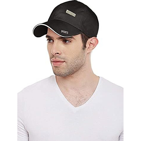 Drunken Cap For Men Women Topi Unisex Head Branded Boy's Girl's Caps Adjustable Strap Summer Sports Cricket Gym Dance Cotton Free Size Woolen Fashion Baseball Hip Hop Helmet Winter Snapback (Black)