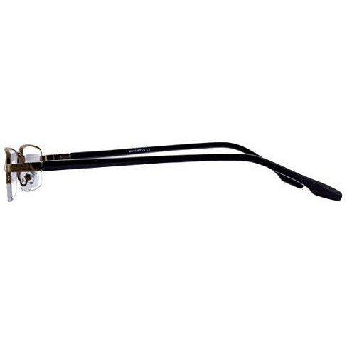 Visions India Unisex Rectangle Half Rim Power Reading Glasses (+1.50, Brown, 9060)