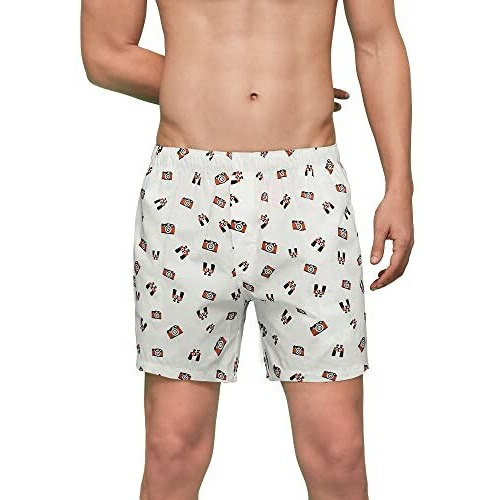 Xyxx Men's Super Combed Cotton Remix Printed Boxers Pack Of 3 (L Number Plate+Camera+Light House)