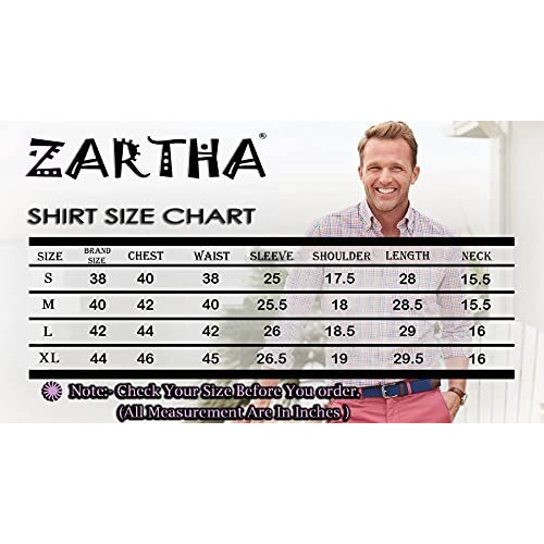 Zartha Men's Cotton Regular Fit Full Sleeve Solid Casual Shirt, Black, 38, Pack Of 1
