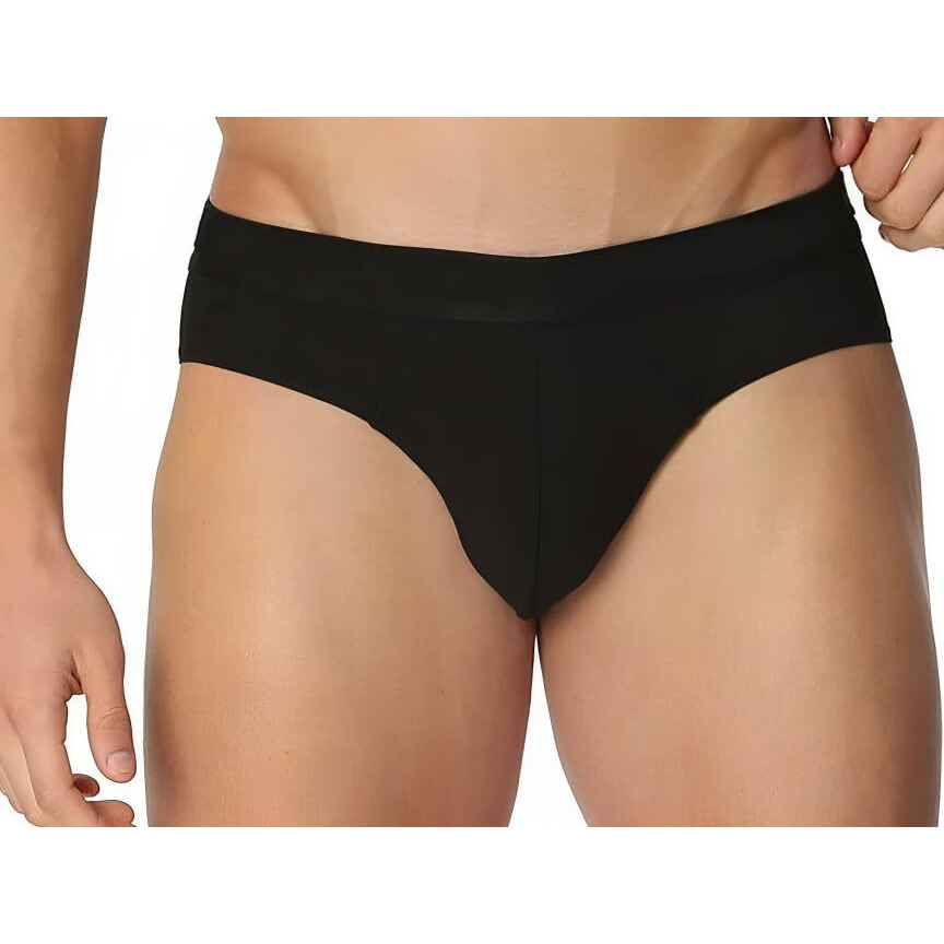 Pandawears Reg/Plus Size Brief - Stretch Fit (In, Alpha, 5Xl, Black)