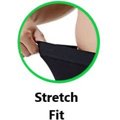 Pandawears Reg/Plus Size Brief - Stretch Fit (In, Alpha, 5Xl, Black)