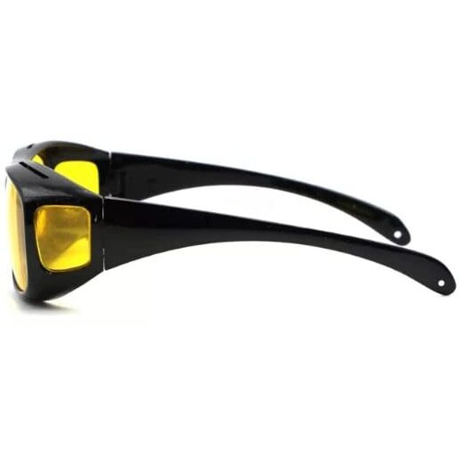 Hairum Sunglasses- Night Driving Polarized Rectangular Sunglasses For Men And Women | Hd Glasses | 100% Uv Protection | For Bike Riding And Car Driving, Black