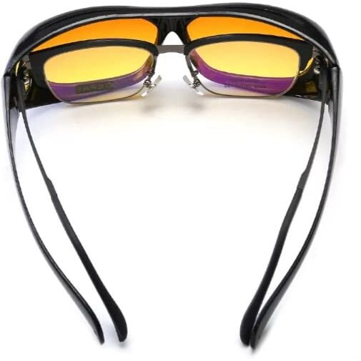 Hairum Sunglasses- Night Driving Polarized Rectangular Sunglasses For Men And Women | Hd Glasses | 100% Uv Protection | For Bike Riding And Car Driving, Black