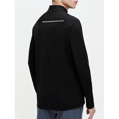 Maniac||Fullsleeve Tshirts For Men||High Neck||Half Zipper||Regular Fit Tshirts For Men Black