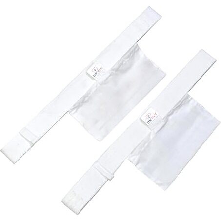 Tuni Mani Men's Apparel/Dhoti Belt With Welcro Sticker With Pocket/Pouch, 1.4Meter X 1.5Inches (Pack Of 2) White