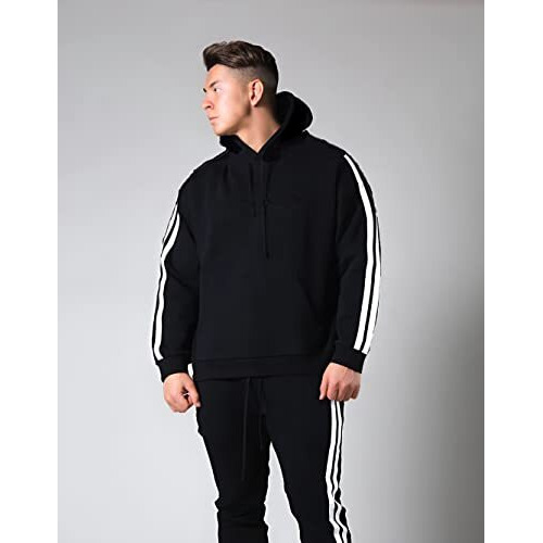 Dburke Tracksuit Hoodie For Men's|Winter Wear Black Sweatshirt|Hood Tracksuit For Men Running Walking Sports Hoodie Set (In,Alpha,M,Regular,Black),Sports Suit