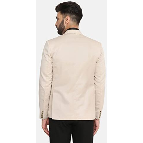 Tahvo Men's Single Breasted Regular Blazer (310071-38_Beige