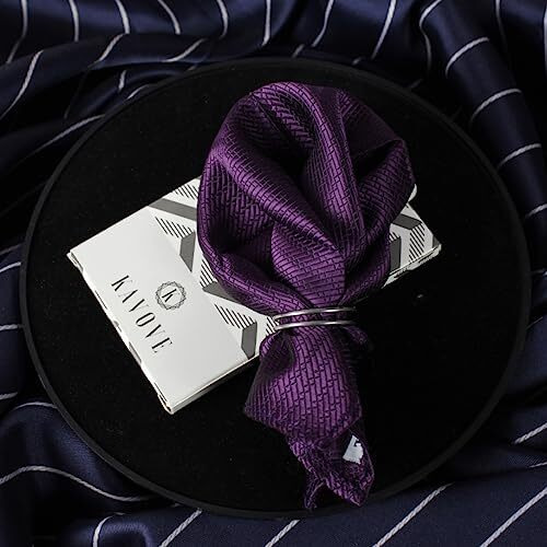 Kovove Purple Solid Pocket Square For Men