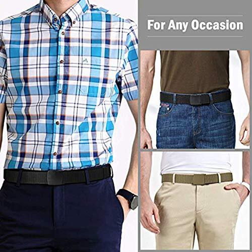 Edifier Unisex Nylon & Canvas Waist Belt (Blt066_01_Black & Beige)
