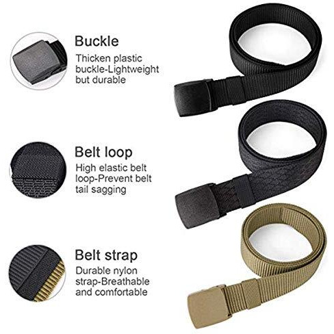 Edifier Unisex Nylon & Canvas Waist Belt (Blt066_01_Black & Beige)