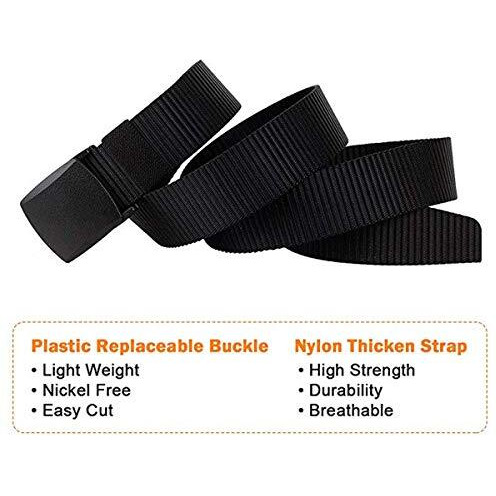 Edifier Unisex Nylon & Canvas Waist Belt (Blt067_01_Black)