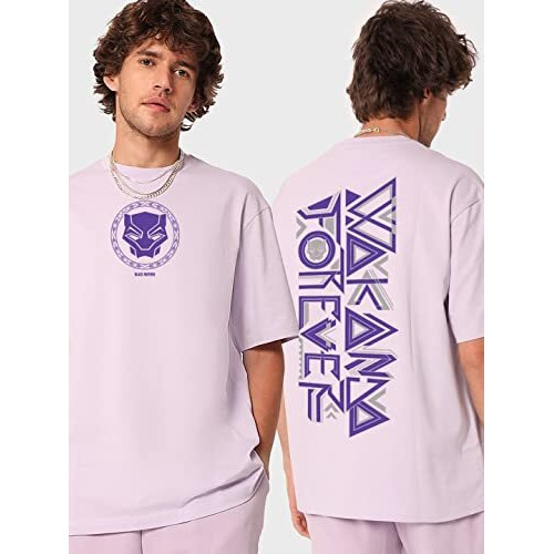 Bewakoof Official Marvel Merchandise Men's Graphic Print Oversized Fit Half Sleeve Round Neck Cotton T-Shirt