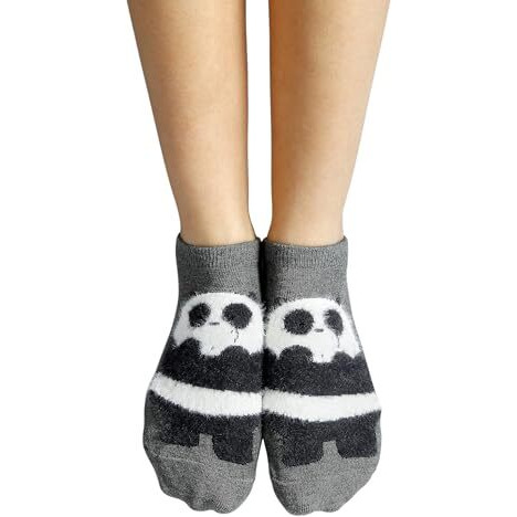 Balenzia We Bare Bears Fur Lowcut Socks With Gift Pack For Women (Pack Of 3)(Free Size)| Made With 100% Combed Cotton & Spandex