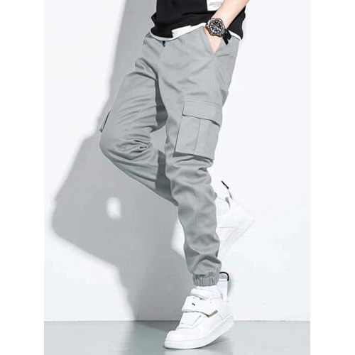 Track Pant For Men || Track Pants || Plain Track Pant (Tp-16-19) (M, Grey)