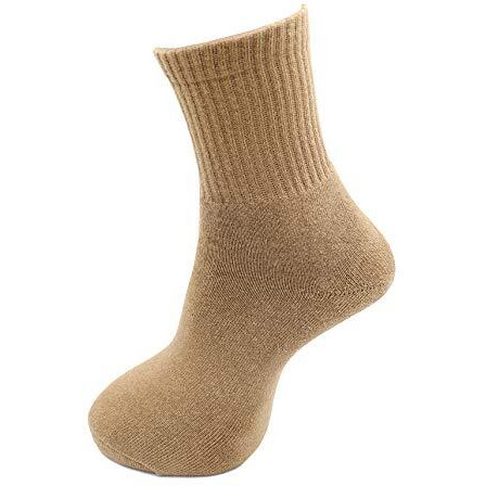 Rc. Royal Class Men's Cotton Ankle Length Terry Cushion Solid Khaki Socks (Pack Of 3 Pairs), Assorted